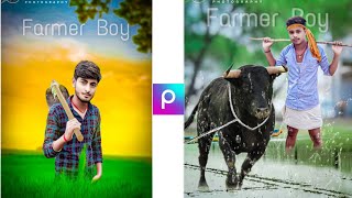 Amazing Farmer Photo Editing kaise kare | PicsArt se Farmer Photo Editing | Background | Farmer Boy screenshot 5