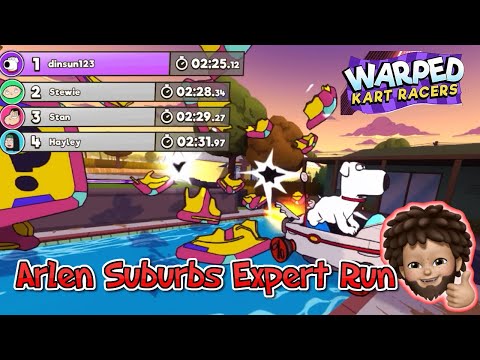 Warped Kart Racers - Arlen Suburbs Race - Expert Run