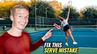 How To Hit The Perfect Tennis Serve | The #1 Secret To STOP Double Faulting on your Tennis Serve