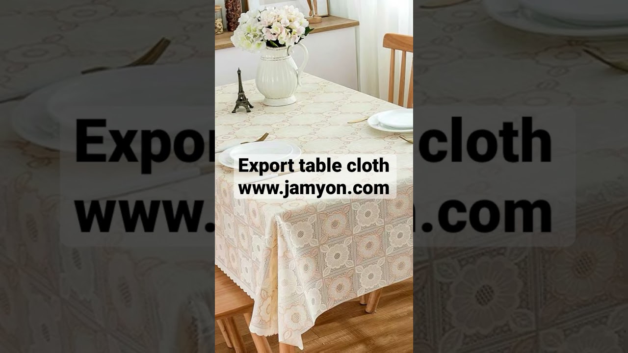 Export 2023 Jamyon New design printed plastic vinyl tablecloth PVC table cover plastic table cloth
