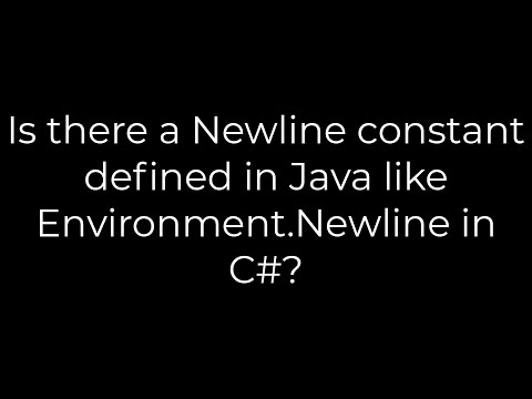 Java :Is there a Newline constant defined in Java like Environment.Newline in C#?(5solution)
