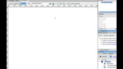 Dreamweaver Document Window Tabs