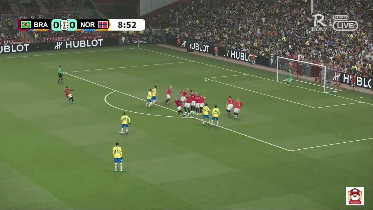 eFootball Pes 21 Gameplay Brazil vs Norway | World Cup 2026 | PES 21 Video Game - Simulation