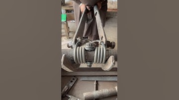 Double Coil Spring Crafting on Lathe | Fine Iron Wire Precision Work #youtubeshorts