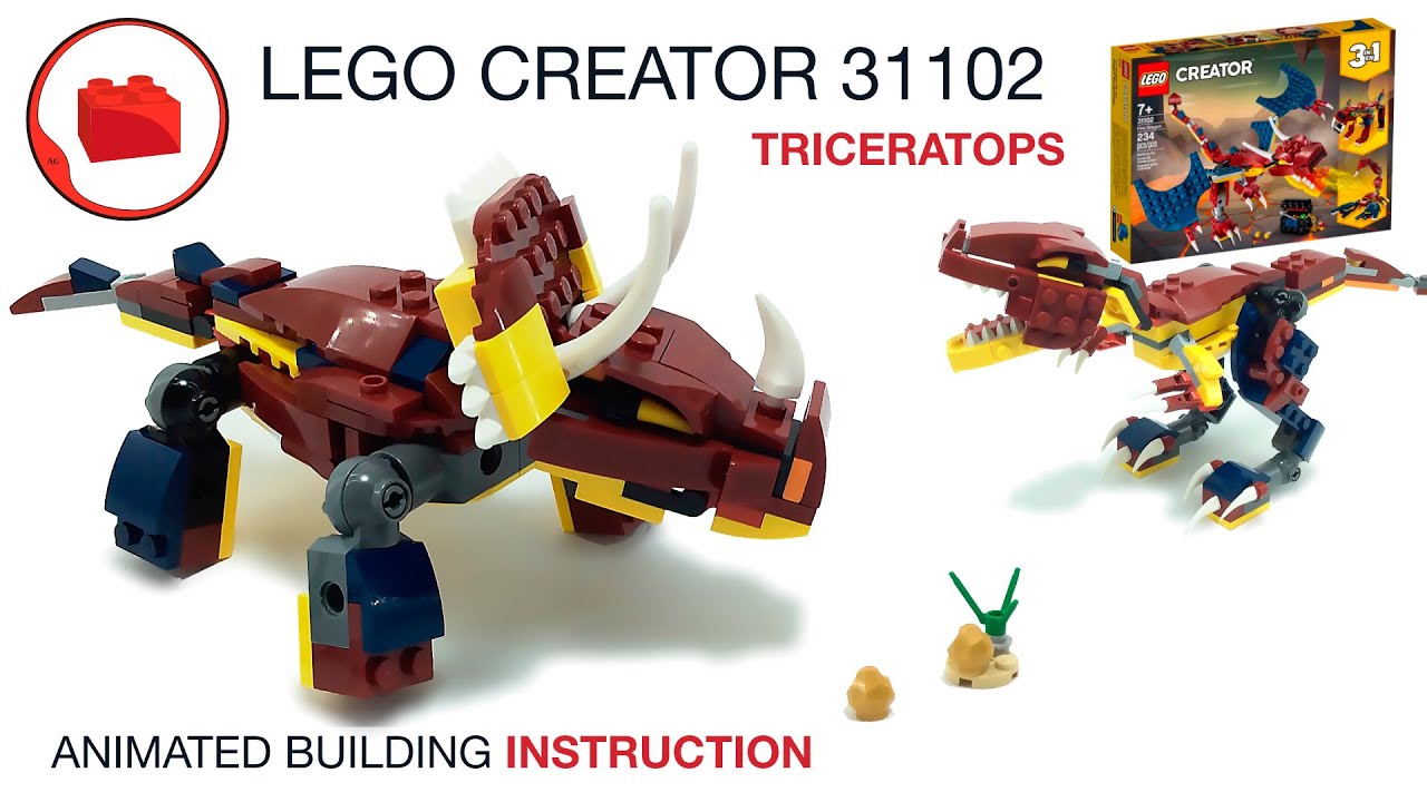 Lego Dinosaurs - Triceratops MOC - LEGO CREATOR 31102 ...