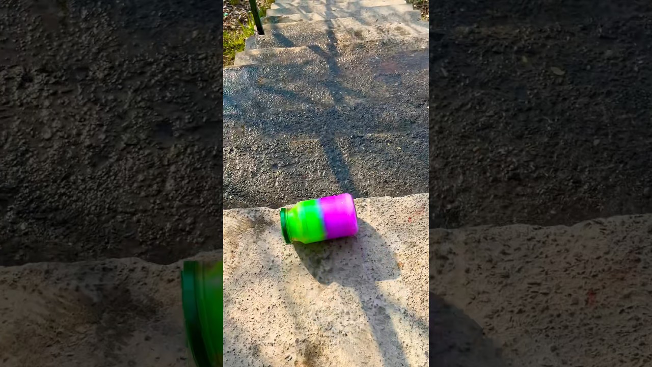 Breaking glass bottles💖 🍾 Experiment on stairs  🍾  