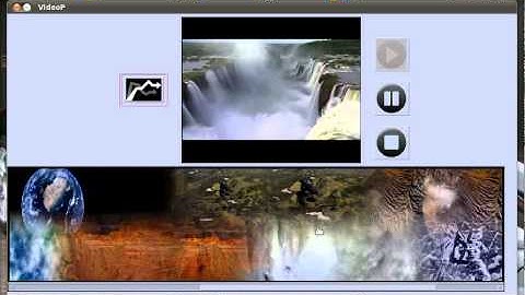 Video Player and summarization tapestry with continuous temporal zoom sample "Home"