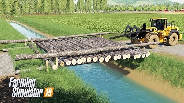 How to Build Log Bridge in Farming Simulator 19 - FS19 Construction and Building Mods