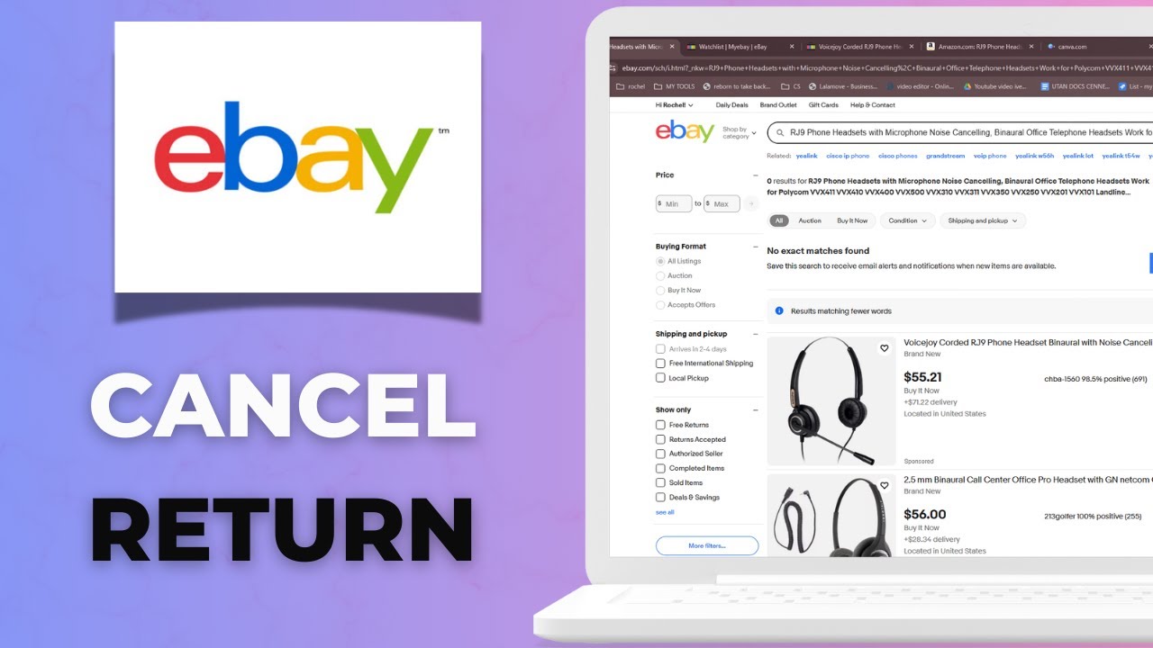 How to Cancel Return Request's on eBay - YouTube