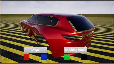 Unreal Engine Car Customizer WIP with Autodesk Alias Model