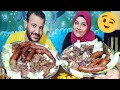 تحدي اكل الممبار والفشه ولحمه الراس والسان الجاموسه😋 تحدي على المذبح 🤔 والعقاب هو السبب في اللي حصل