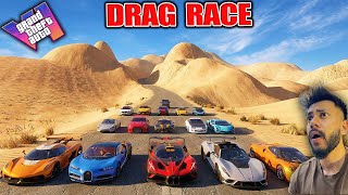 WHICH SUPERCAR IS FASTEST ? DESERT DRAG RACE |GTA 5 ABHISHEKKZ GAMING