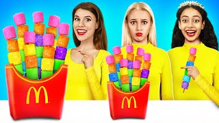 Big, Medium and Small Food Challenge | Pranks with Giant vs Tiny Food by YUMMY JELLY