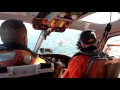 Cruzando el Estrecho de Magallanes en Helicoptero llegando a Plataforma Petrolera