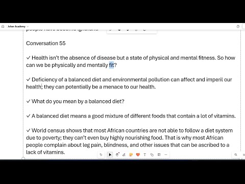 6 Bilood ku baro English | Lesson 19 | Health Related conversations
