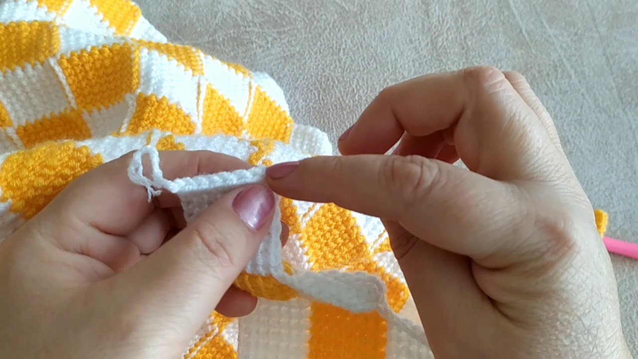 Tunus İşi Kolay Battaniye Yapımı&Tunisian Job Easy Blanket Making