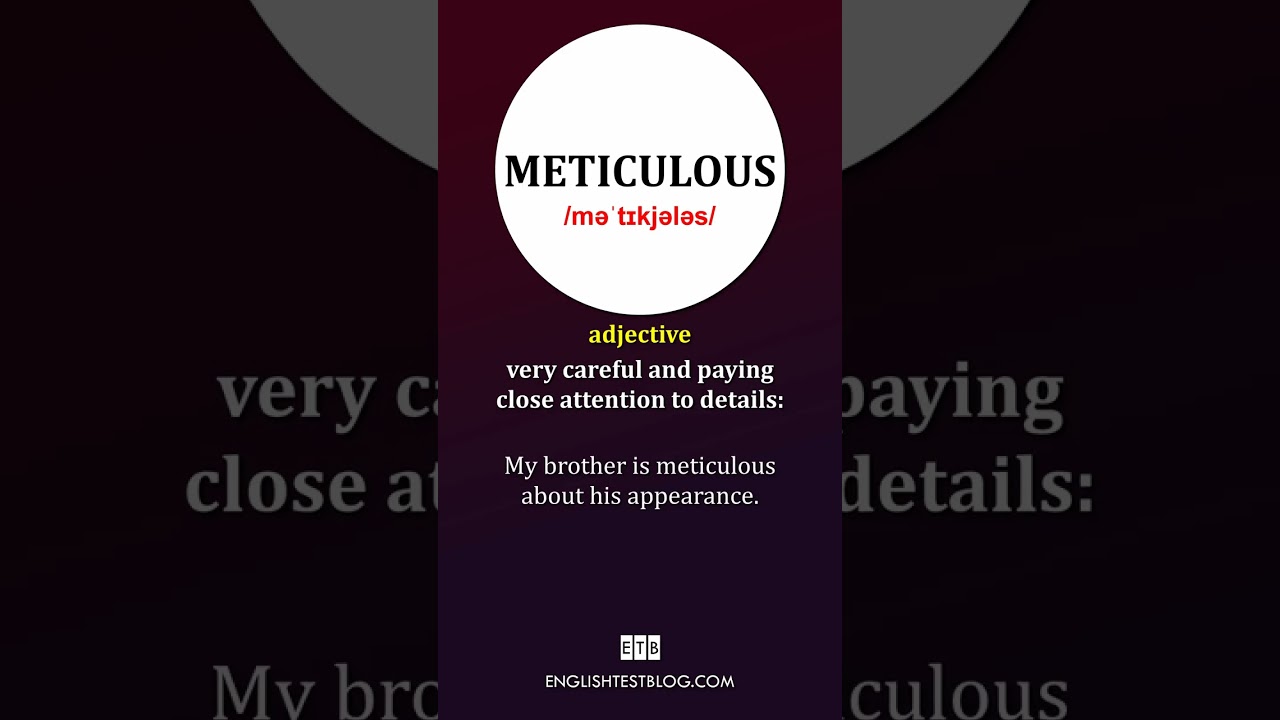 Meticulous &ndash; Meaning, Pronunciation & Examples | Learn A New Word