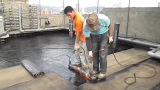 防水工程-熱熔毯施作 
