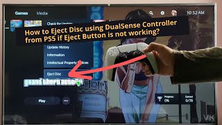 How to Eject Disc using DualSense Controller from PS5 if Eject Button is not working