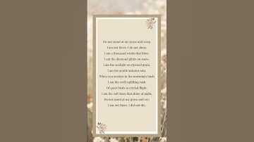 Thumbnail of Beautiful poetry for funerals & memorial services