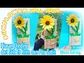 DIY (32) || Hiasan Dinding Stik Es Krim || SUNFLOWER WALL DECOR || Popsicle Stick Crafts