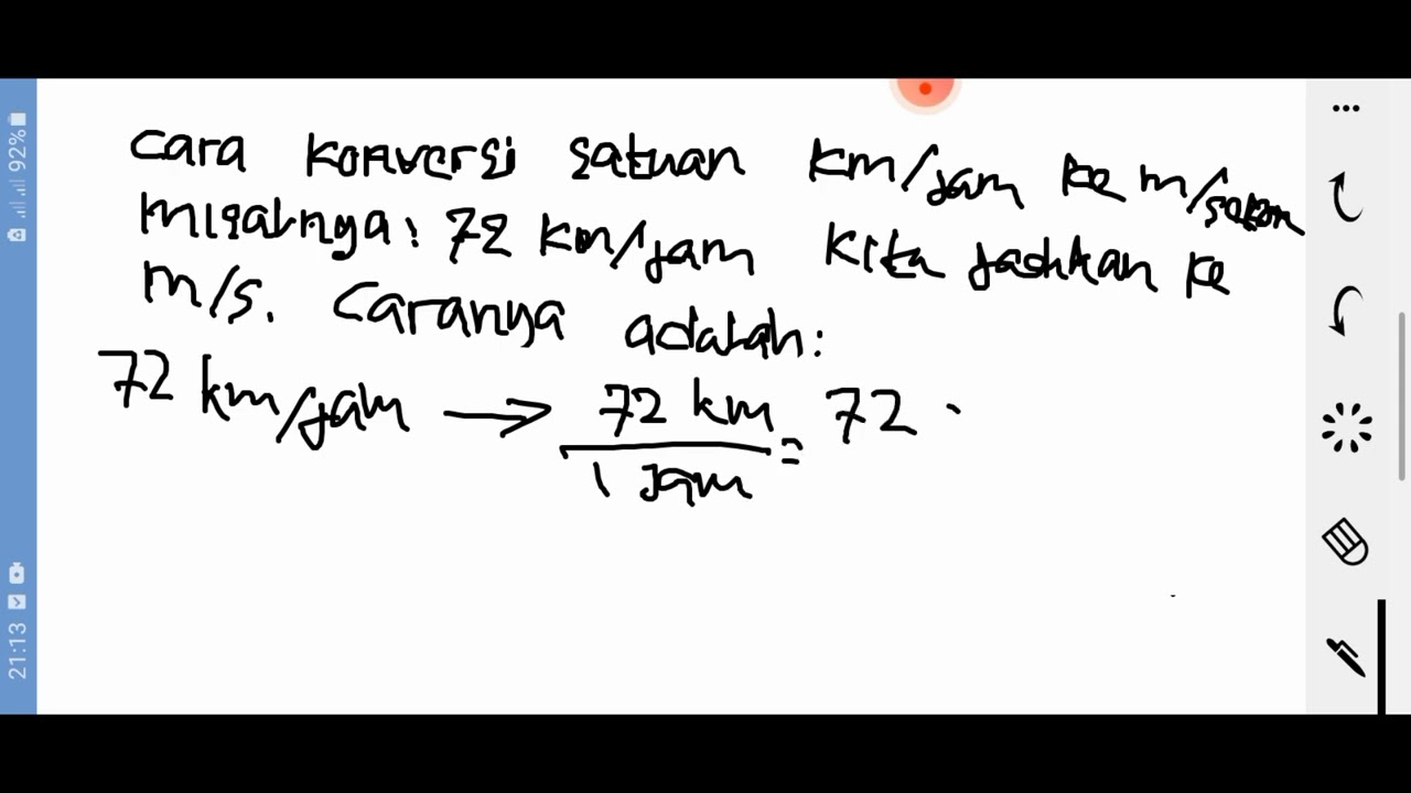Cara Konversi Satuan Kilometer Per Jam Ke Meter Per Sekon YouTube cara-konversi-satuan-kilometer-per-jam-ke-meter-per-sekon-youtube
