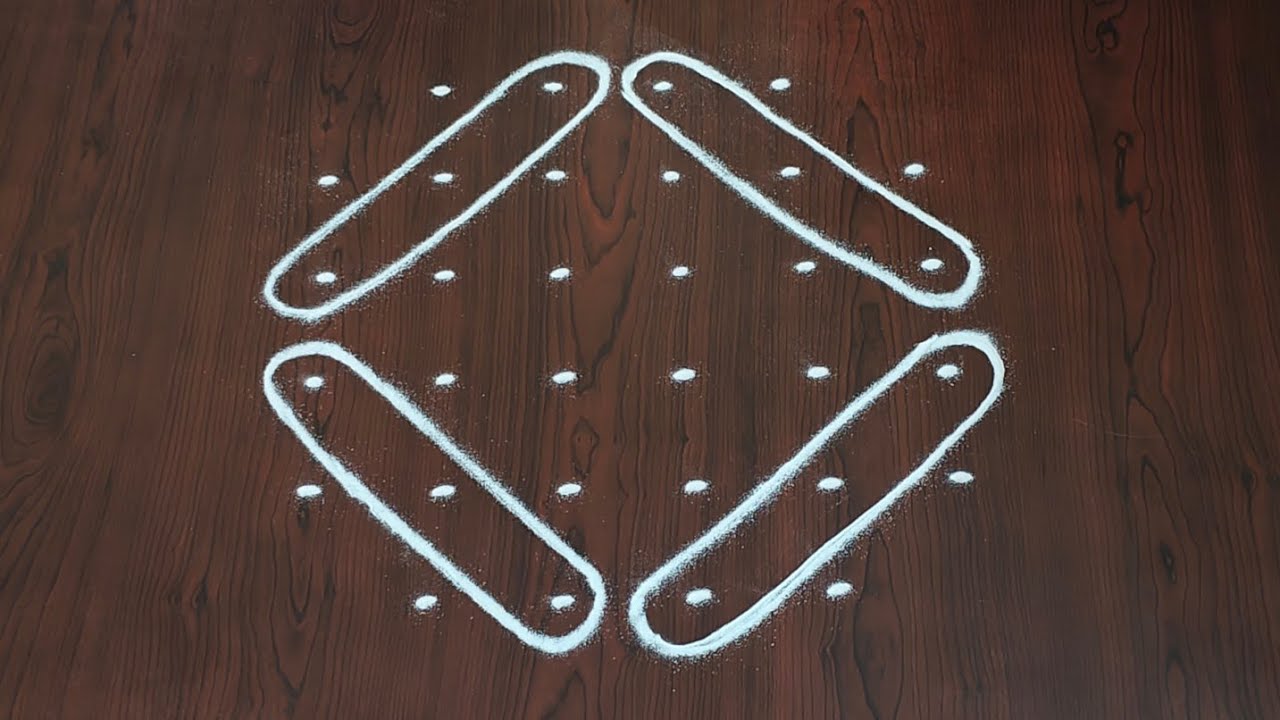 6×4dots melikala muggulu|easy rangoli|daily chukkala muggulu||sikku,kambhi,neli kolams|#Nice Rangoli