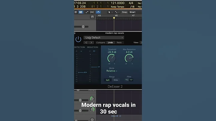 Mixing Modern rap vocals in 30 sec   #StockPlugins   #LogicProX #RapVocals
