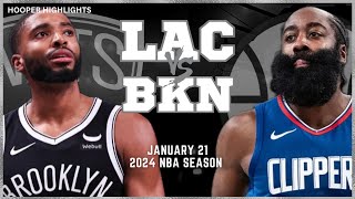 LA Clippers vs Brooklyn Nets Full Game Highlights | Jan 21 | 2024 NBA Season