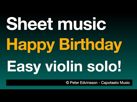 Free Easy Violin Sheet Music Happy Birthday To You Youtube