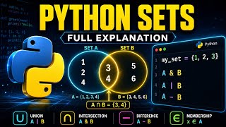 Python Sets in One Video | Complete Set Tutorial for Beginners 🔥 #python 