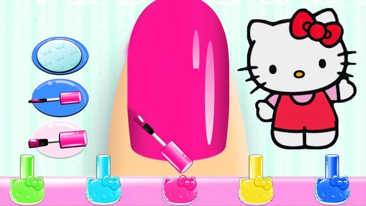 Manicure com Hello Kitty ✨️💅 #jogodesalaodahellokitty #jogo #jogodema