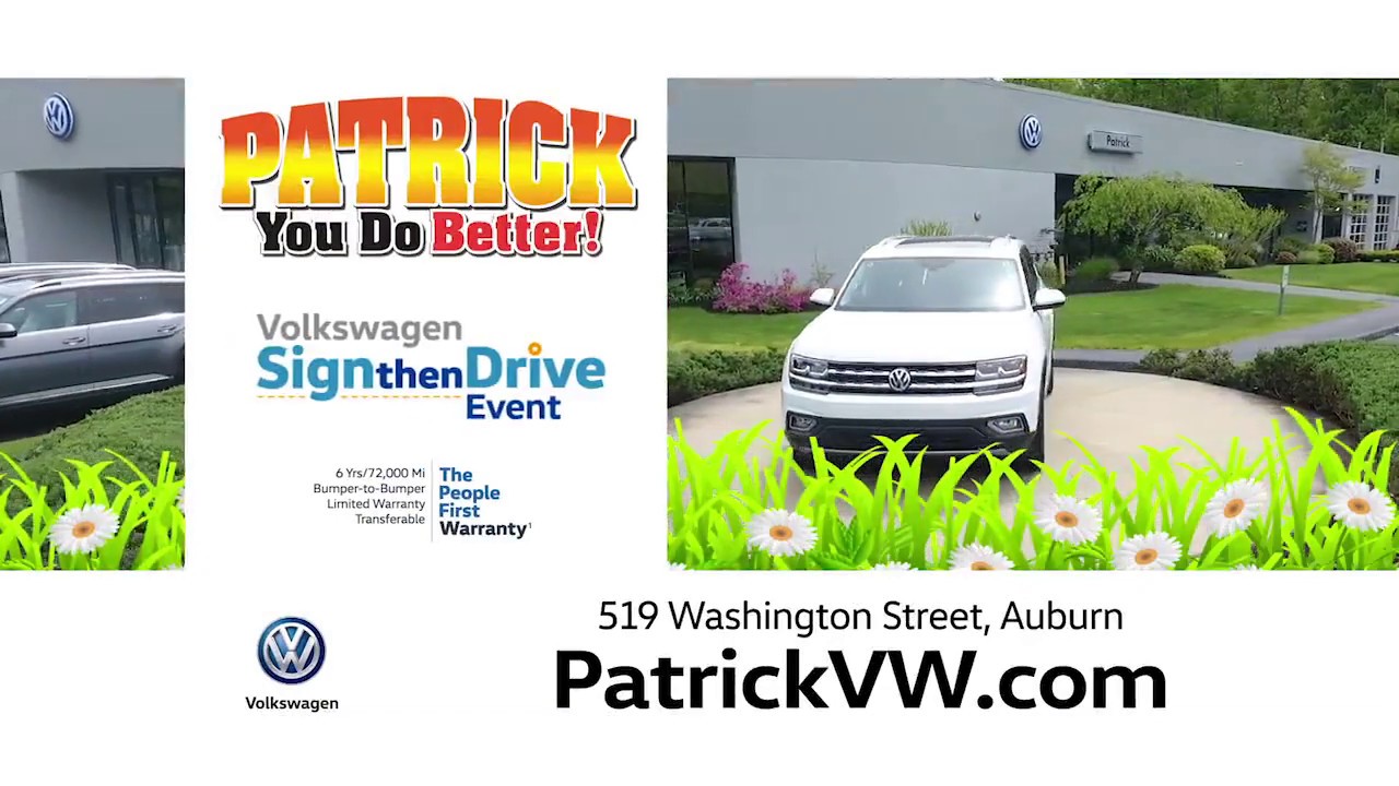 Patrick Motors Volkswagen Sign Then Drive Event March 2019 YouTube