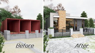 Shipping Container House  Get similar items  Three Bedrooms