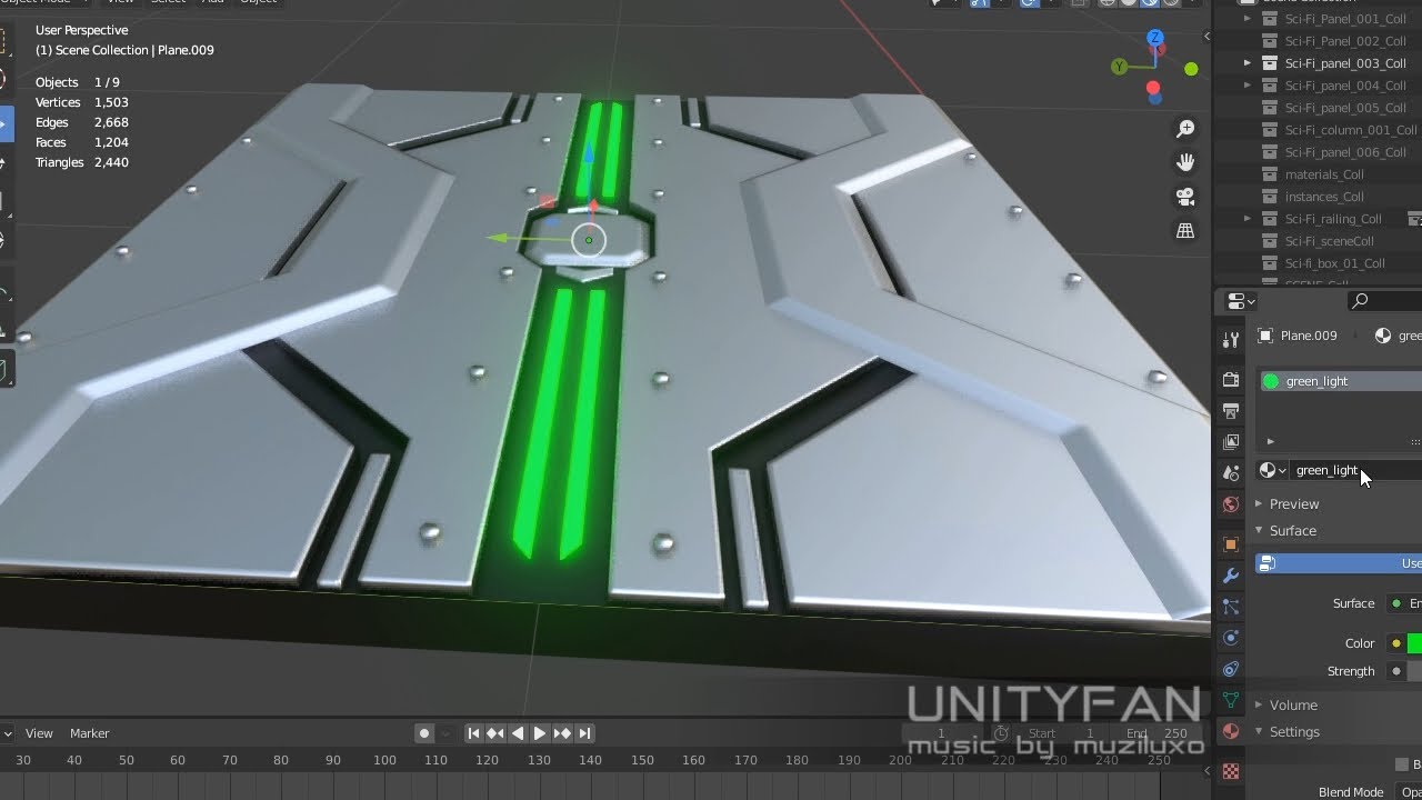 sci-fi panel 003 - blender UE5 - no textures - 4x timelapse - YouTube