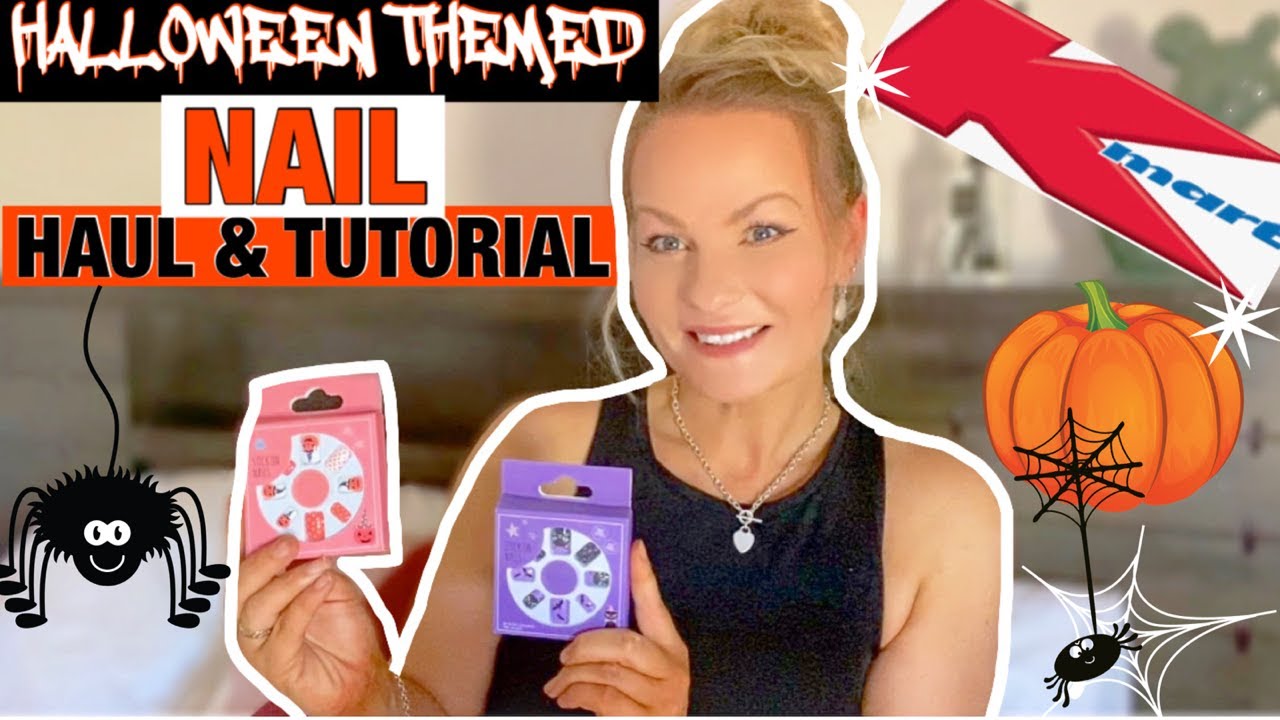 KMART HALLOWEEN NAILS HAUL 2020 DIY NAILS REVIEW HOW TO PUT ON