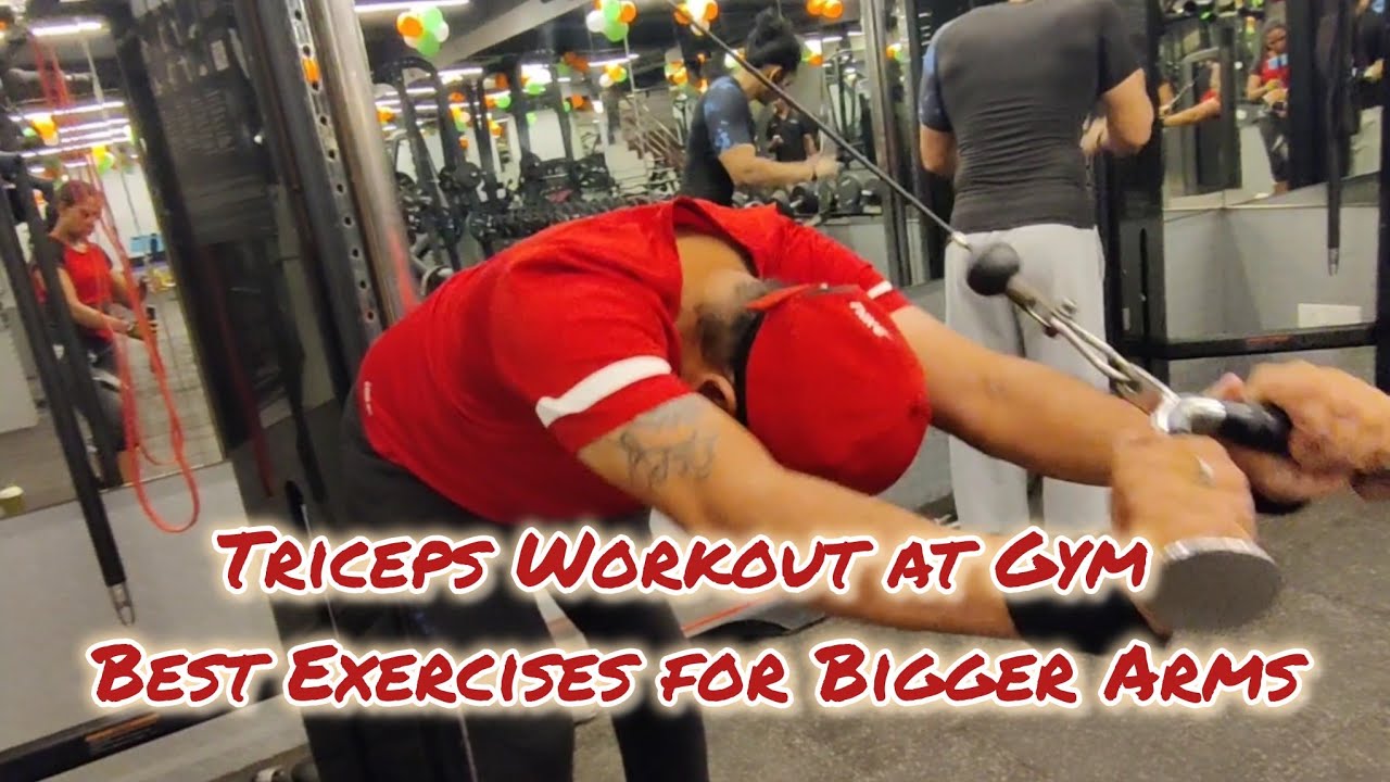 Triceps Workout at Gym | Best Exercises for Bigger Arms - YouTube