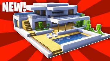 Minecraft : How To Build a Large Modern House Tutorial (#54)