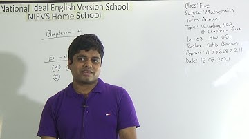 Class: Five, Subject: Mathematics (Lecture: 03),Topic: Vacation HW of Ch- 4