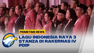 Lagu Indonesia Raya 3 Stanza Dinyanyikan di Rakernas IV PDIP