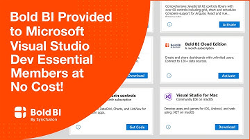 Bold BI Is Now Part of Microsoft Visual Studio Dev Essentials!