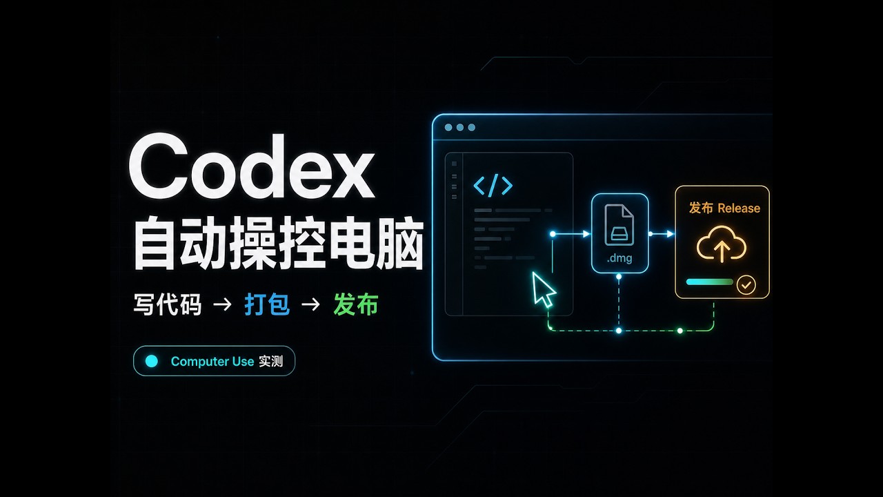 Codex Computer Use 太强了：从写代码到发布 Release，全程自动操作电脑 - YouTube