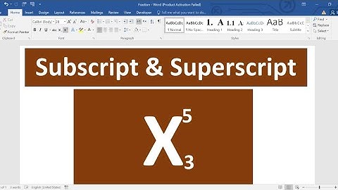 How to Insert Subscript and Superscript in MS Word !