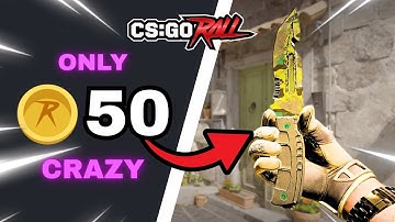 50 COINS to a KNIFE with ONLY CRAZY MODE... (CSGORoll)