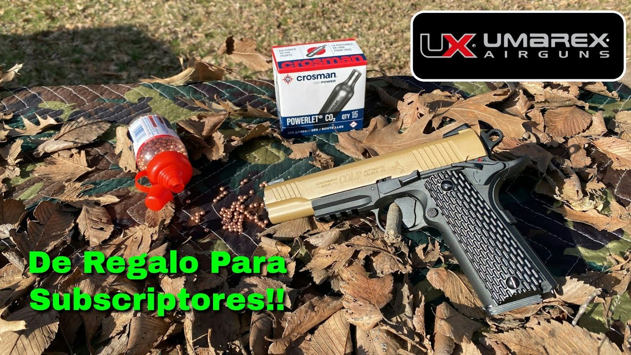 Pistola UMAREX 1911 COLT 45 Co2. (Unboxing and give away)