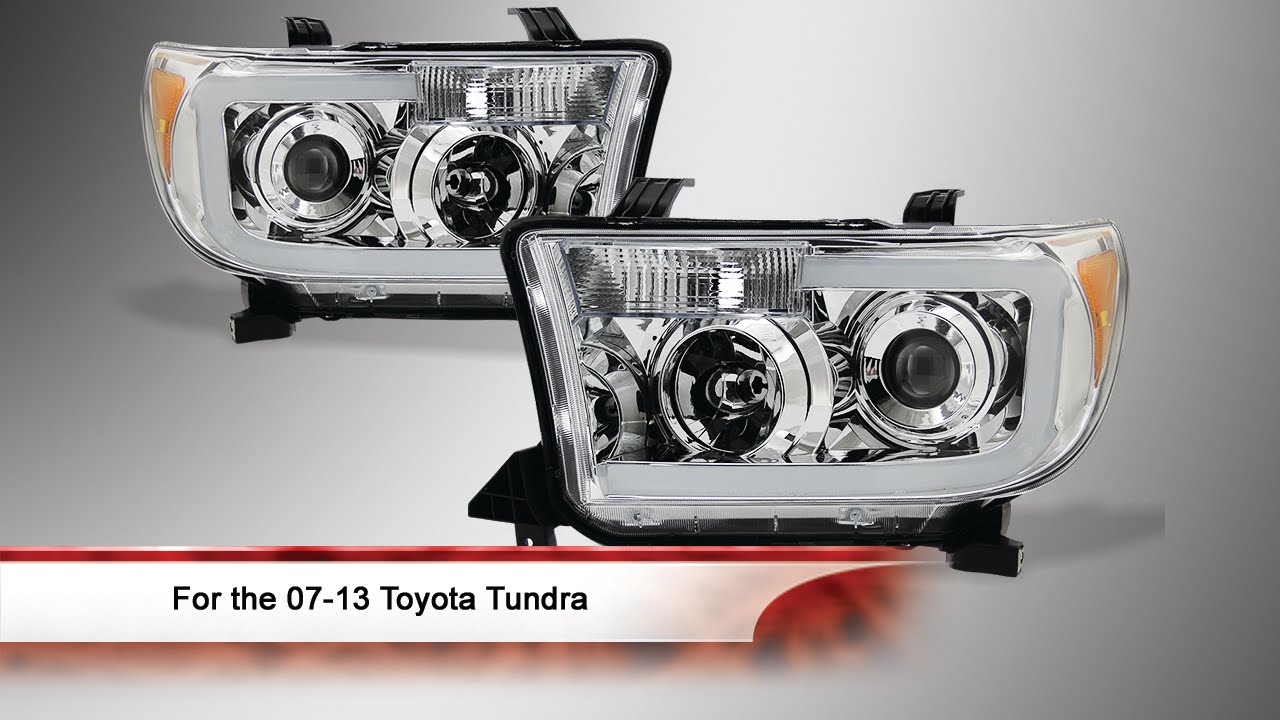 07-13 Toyota Tundra Light Bar Projector Headlights - YouTube