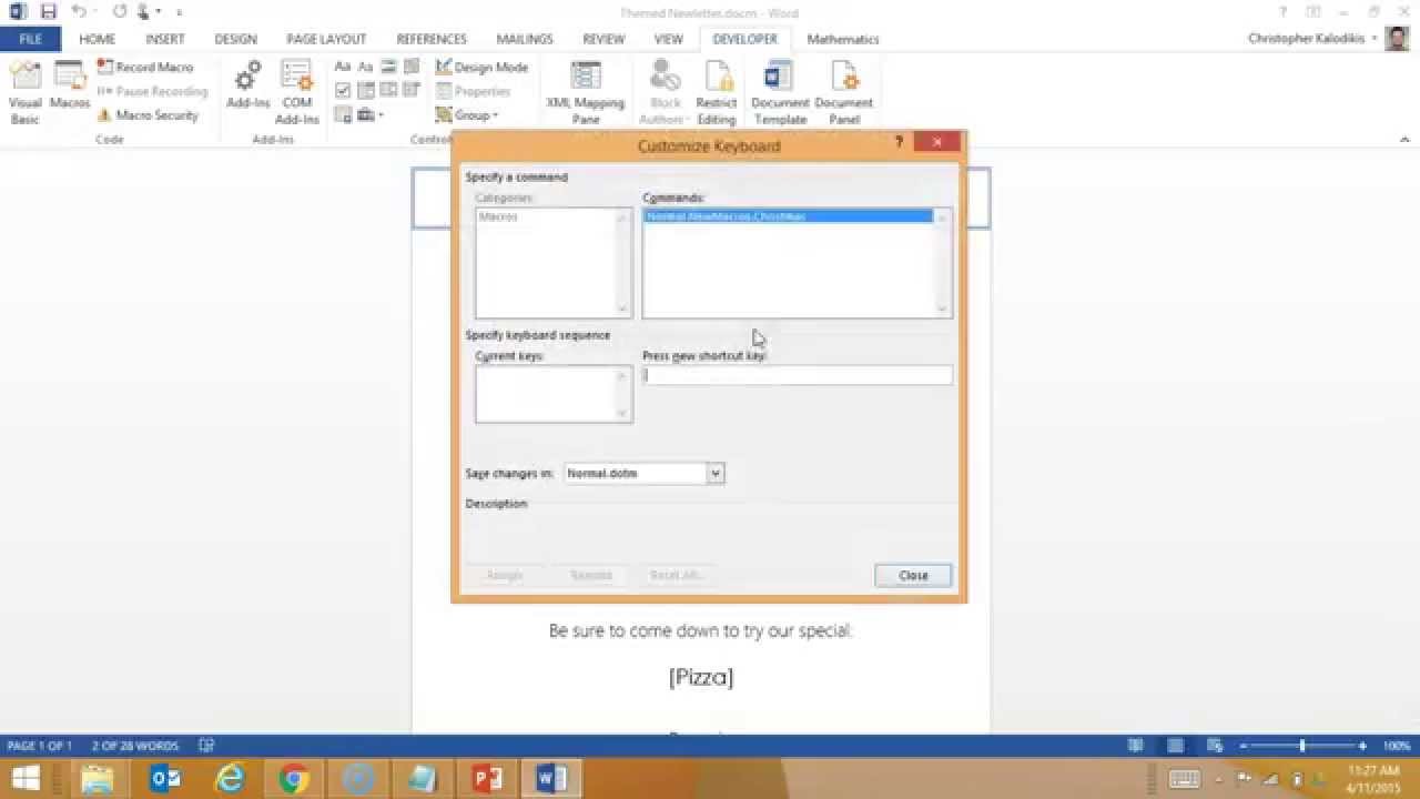 Creating a Macro Enabled Template in Word With Word Macro Enabled Template