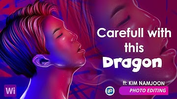 RM neon editing/BTS edit/ibis paintX tutorial/photo edit in phone/BTS editing in phone/NAMJOON edit