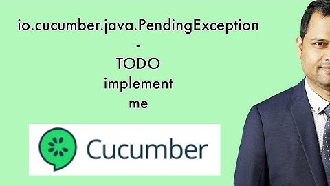 io.cucumber.java.PendingException  - TODO    implement me