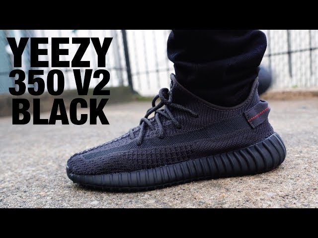 YEEZY Boost 350 V2 Black Non Reflective REVIEW & On FEET - YouTube